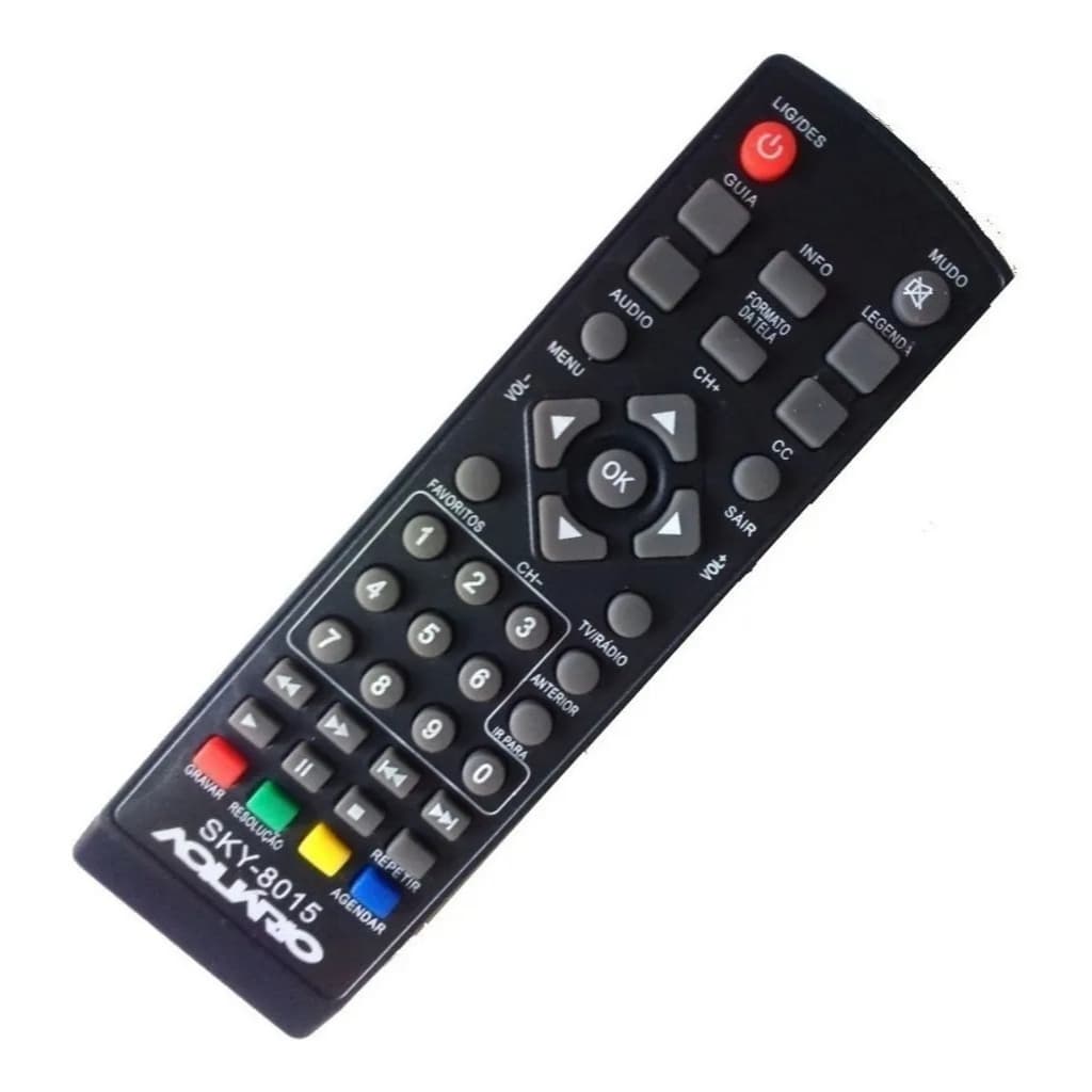 Controle Conversor Aquário Dtv4000 Dtv5000 Dtv6000 Dtv7000 + Pilhas