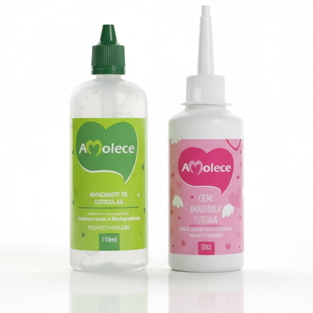 Kit Amaciante Cutículas 110ml + Creme Amolecedor Cutículas 100g Amolece