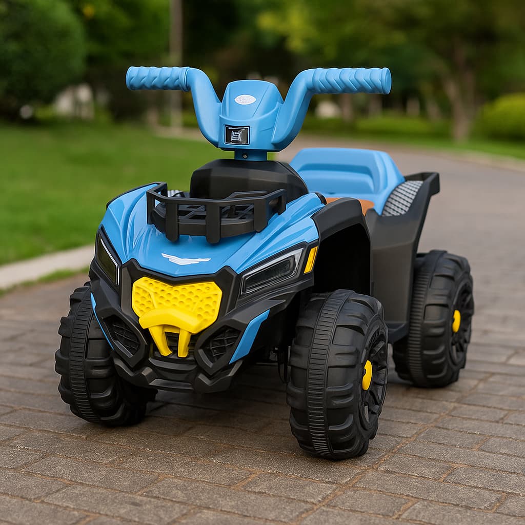 Quadriciclo Elétrico Brinquedo Infantil de Passeio Potente Recarregável Azul