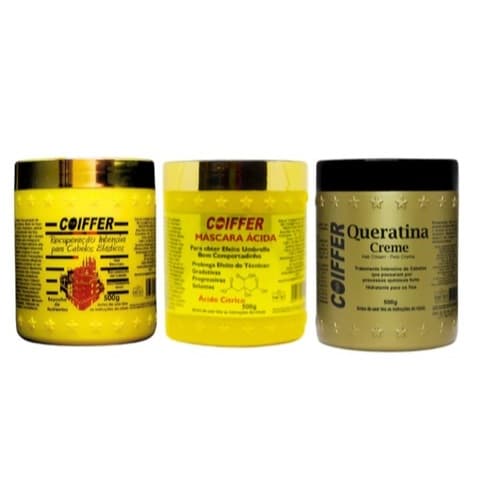 KIT CRONOGRAMA TRATAMENTO DE CHOQUE COIFFER (3 UNIDADES)