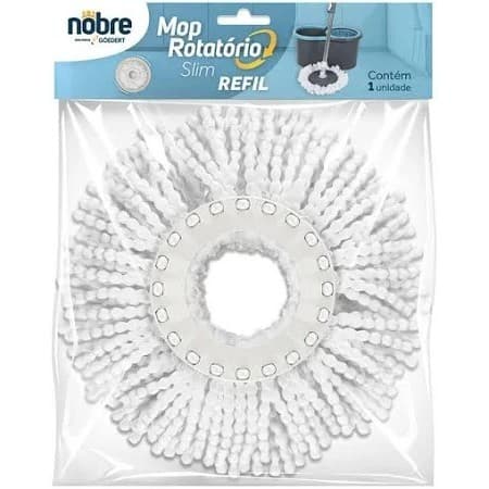 Refil Para Mop Giratório Microfibra Esfregão Limpeza Práticidade Unidade