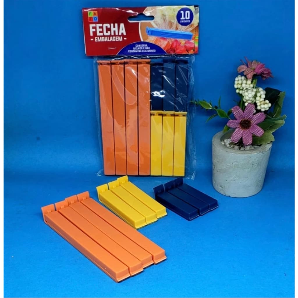 Kit Prendedores -Fecha Embalagem -Lacre fácil- Kit com 10 e 20 unidades