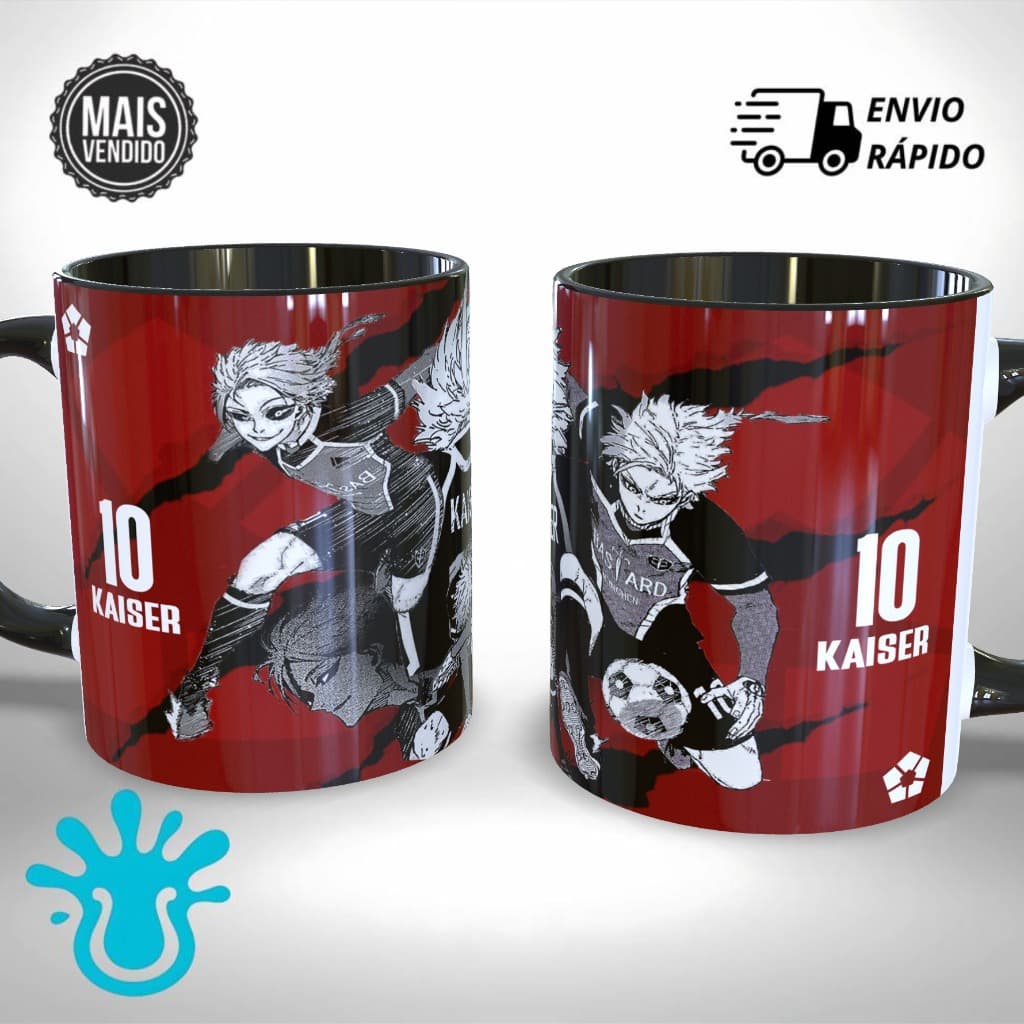 Caneca Blue Lock KAISER Anime Exclusiva Presente Único e Criativo