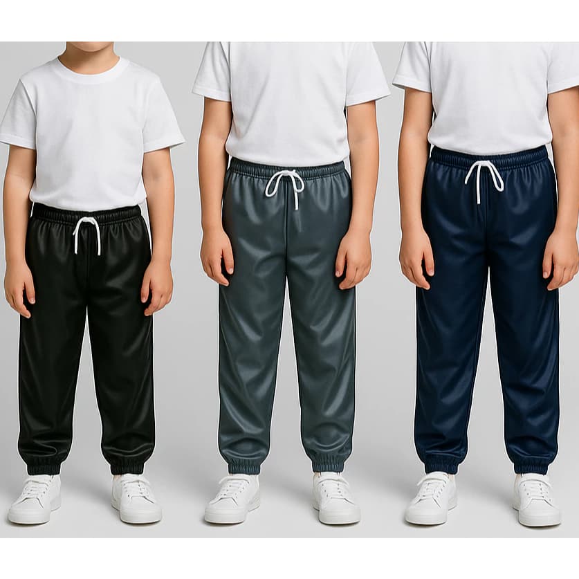 Kit com 3 Calças Infantil Inverno Escolar Jogger Flanelada Infantil Juvenil