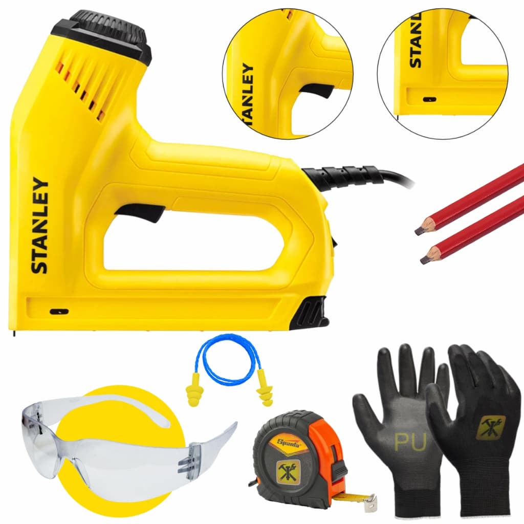 Grampeador E Pinador Elétrico Tre550 Stanley Com Kit