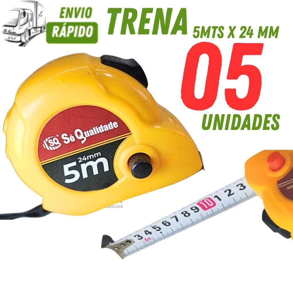 Kit de Trenas 05/04/03/02 Unidades com Trava e Freio Proteção 25cm Para Construção Casa e Construção