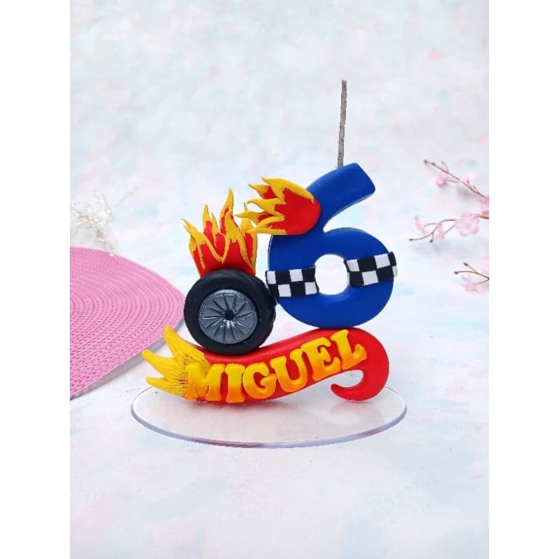 vela em biscuit Hotweels
