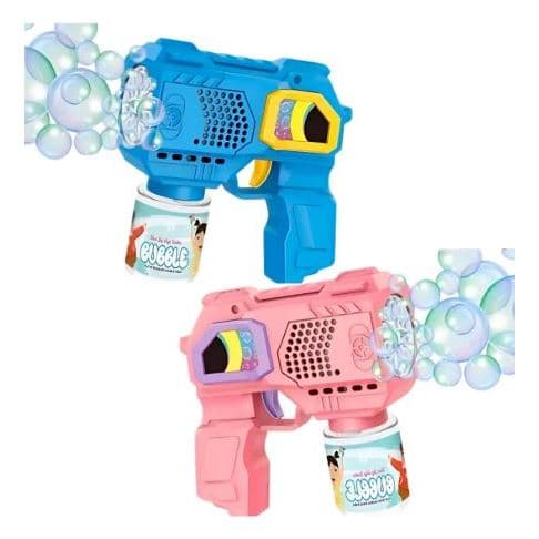 Brinquedo Bolhas De Sabão Automática Pistola De Sabão Lança Bolhas Com Luz Leve E Portátil