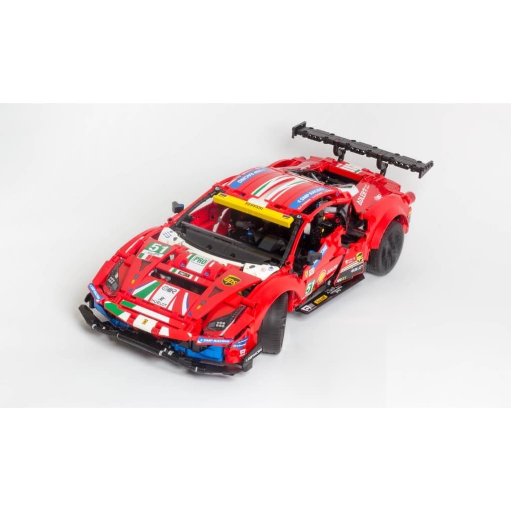 Blocos De Montar 42125 Ferrari 488 Com 1677 Peças com Suporte para Parede