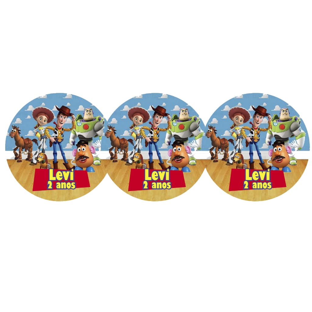 Adesivos Personalizados Toy Story  5x5 - Fazemos qualquer tema Adesivos Para Festas