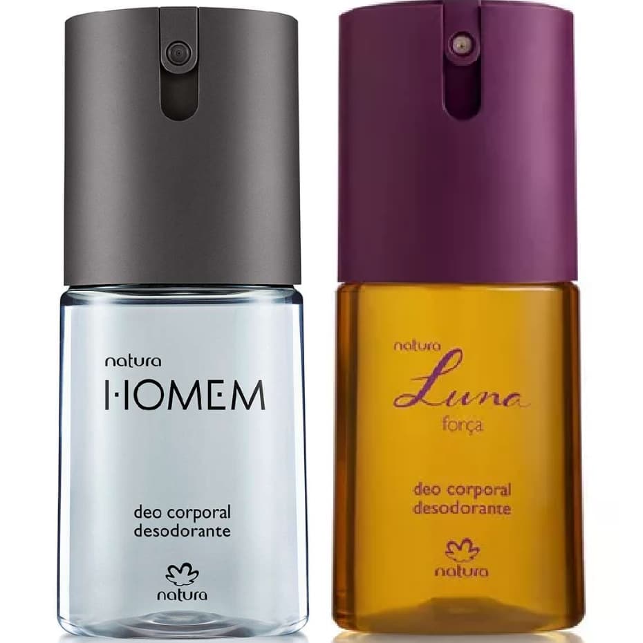 Desodorante Corporal Homem e Luna Força Natura Kit 2 Unidades 100ml