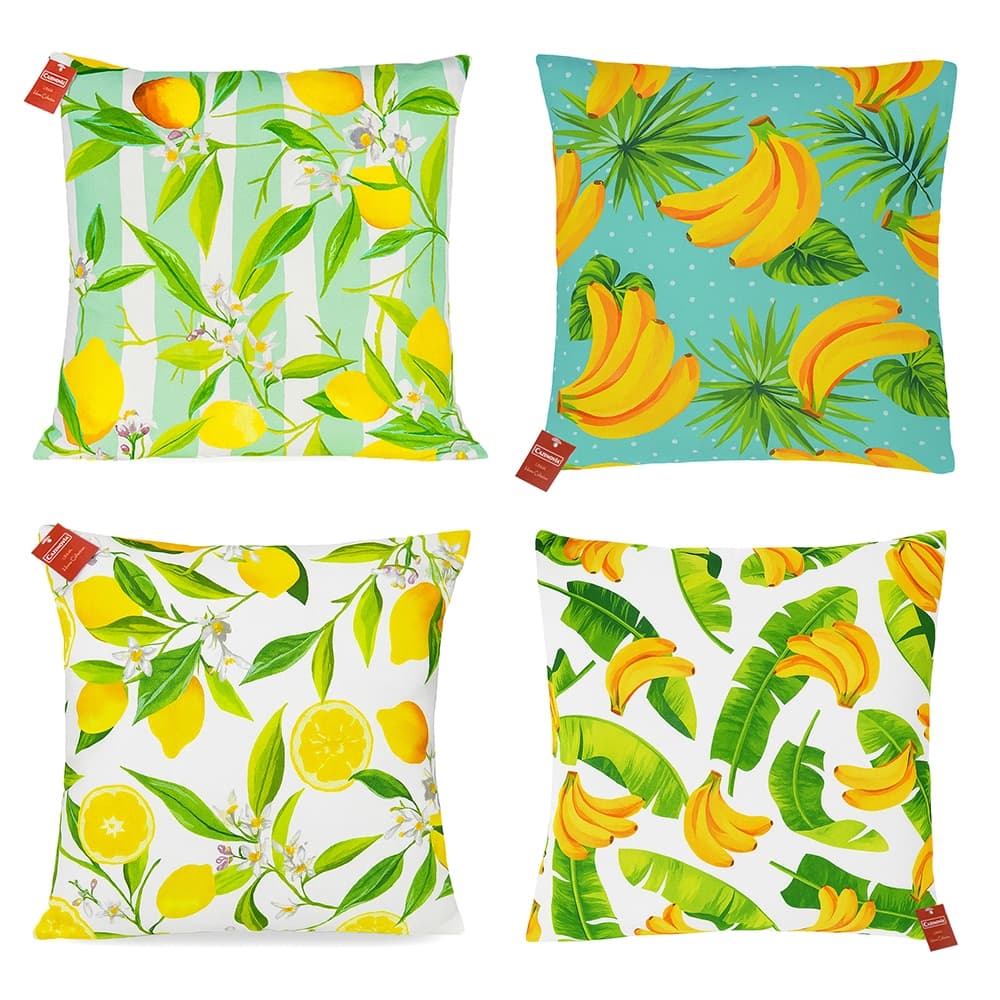 Capa de Almofada Decorativa Frutas Tropicais 4 Estampas