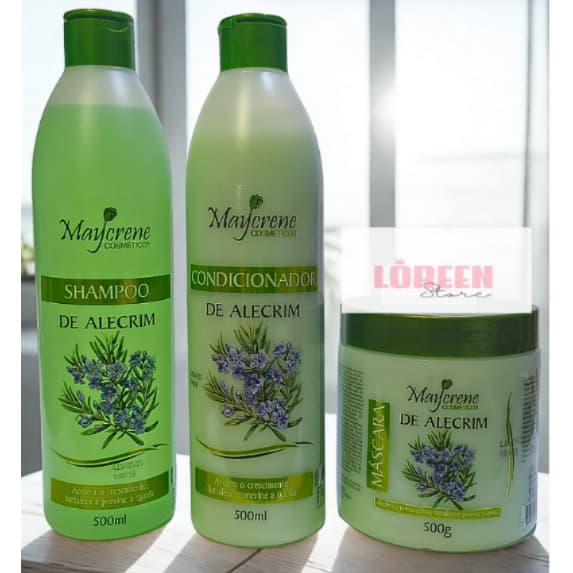 Crescimento e Anti-Queda  Alecrim  Shampoo, Condicionador e Máscara