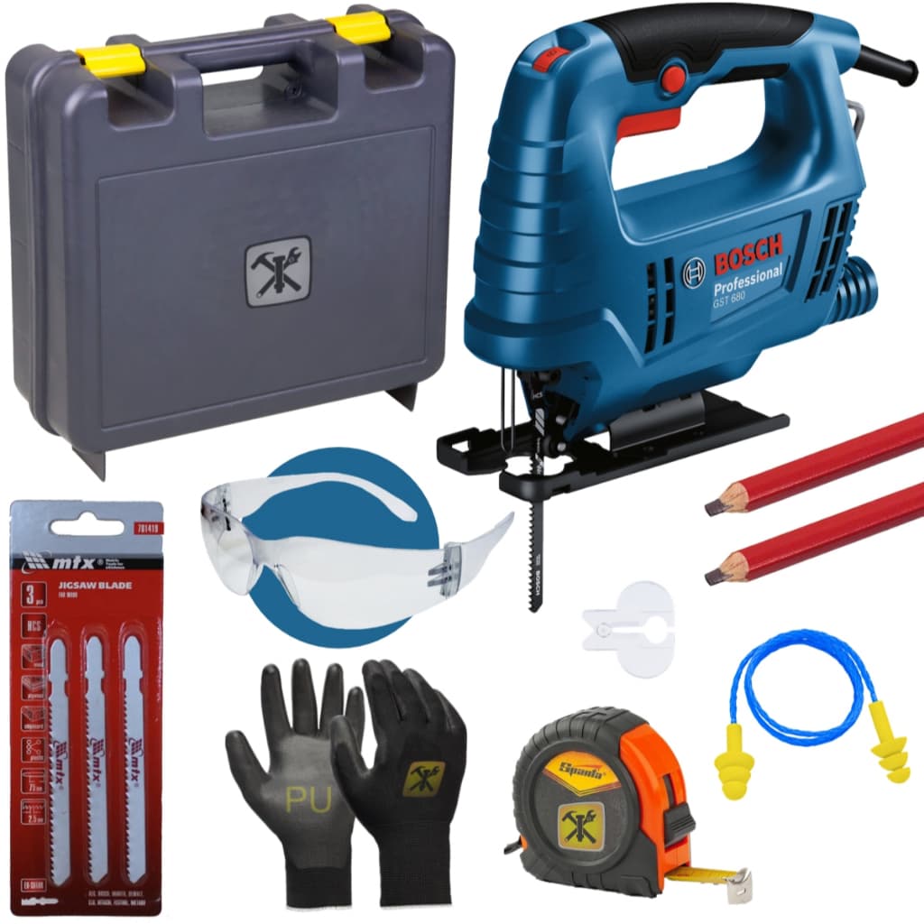 Serra Tico-tico 500w Gst 680 Bosch C/ Kit Serras E Maleta