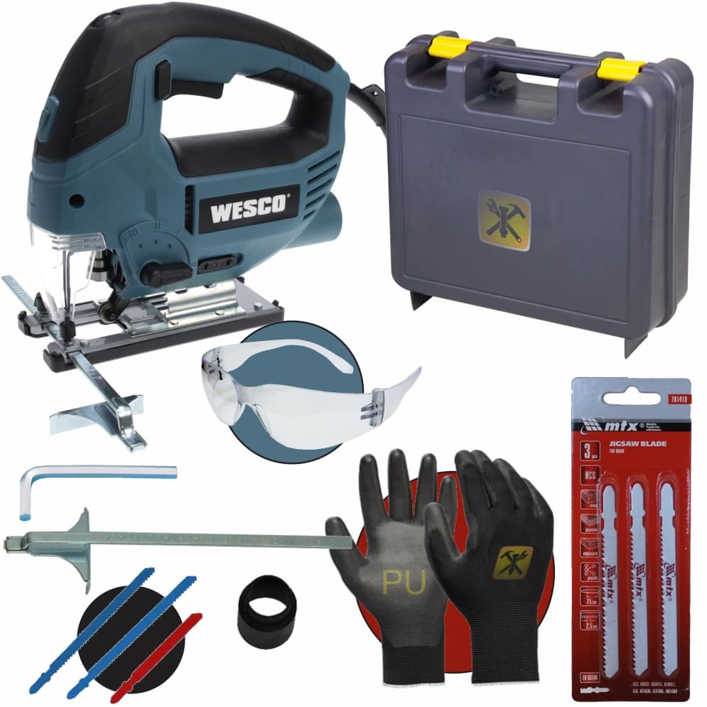 Serra Tico-tico Velocidade Variavel 850w Ws3772 Wesco + Kit
