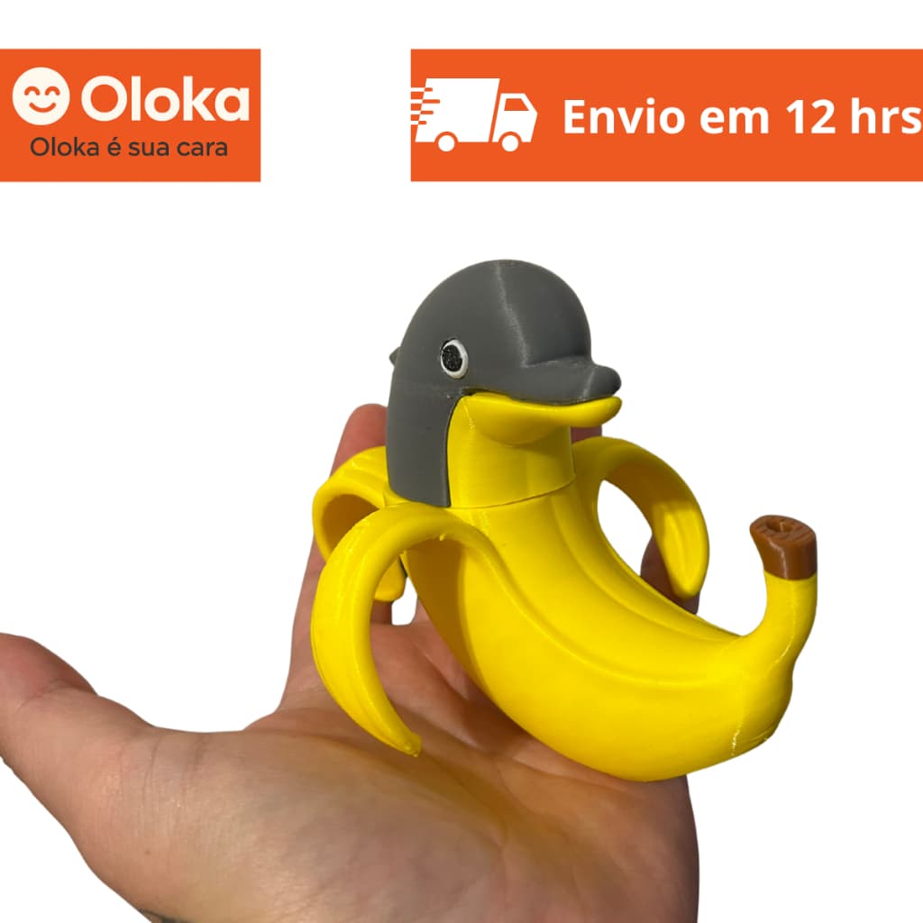 Bananito Dolfinito Brinquedo Articulado Infantil – Material Importado PLA  Pequeno e Grande