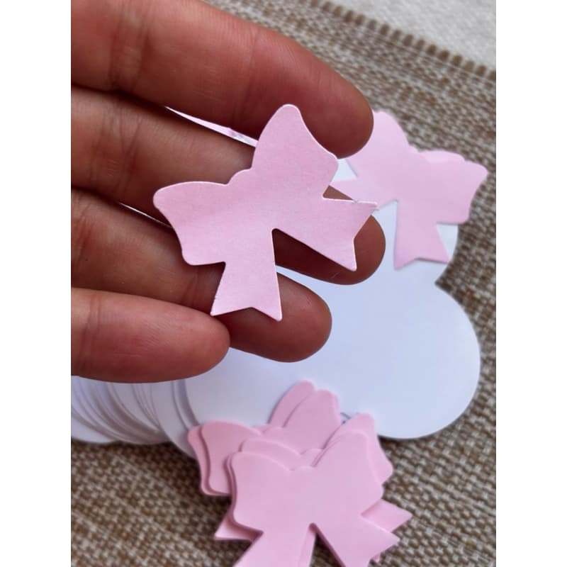 🎀 25 Forminhas Laço Rosa – Decoração de Festa 🎀