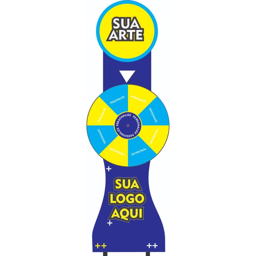 Roleta de Prêmios 1,20x40cm Personalizada Sua Arte Premiação Comércio loja Promoção