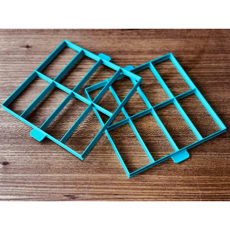 Marcador de fatia para bolo gelado - tamanho de fatia 8 x 4 cm - 8 cavidades - Reforçado