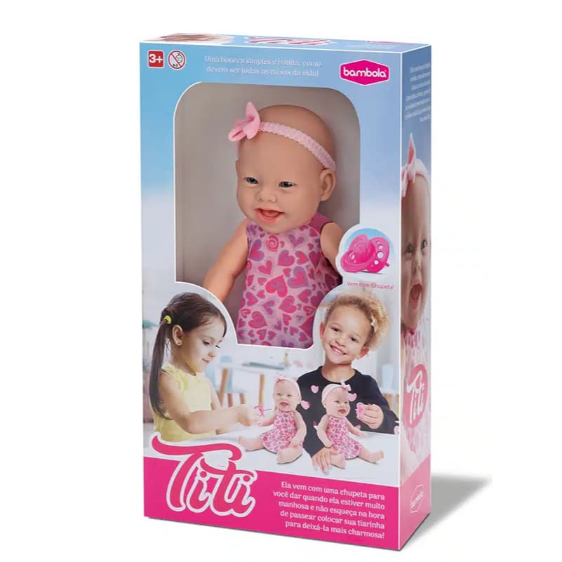 👧 Boneca infantil Titi – O Presente Perfeito para encantar as Crianças| 34 cm🎁