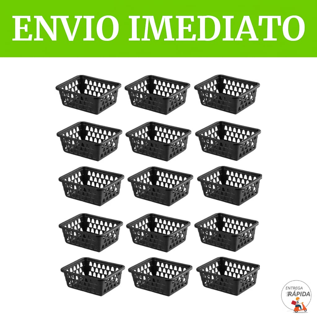 KIT CESTO ORGANIZADOR CESTINHO MULTIUSO GAVETA ESCRITORIO CLINICA