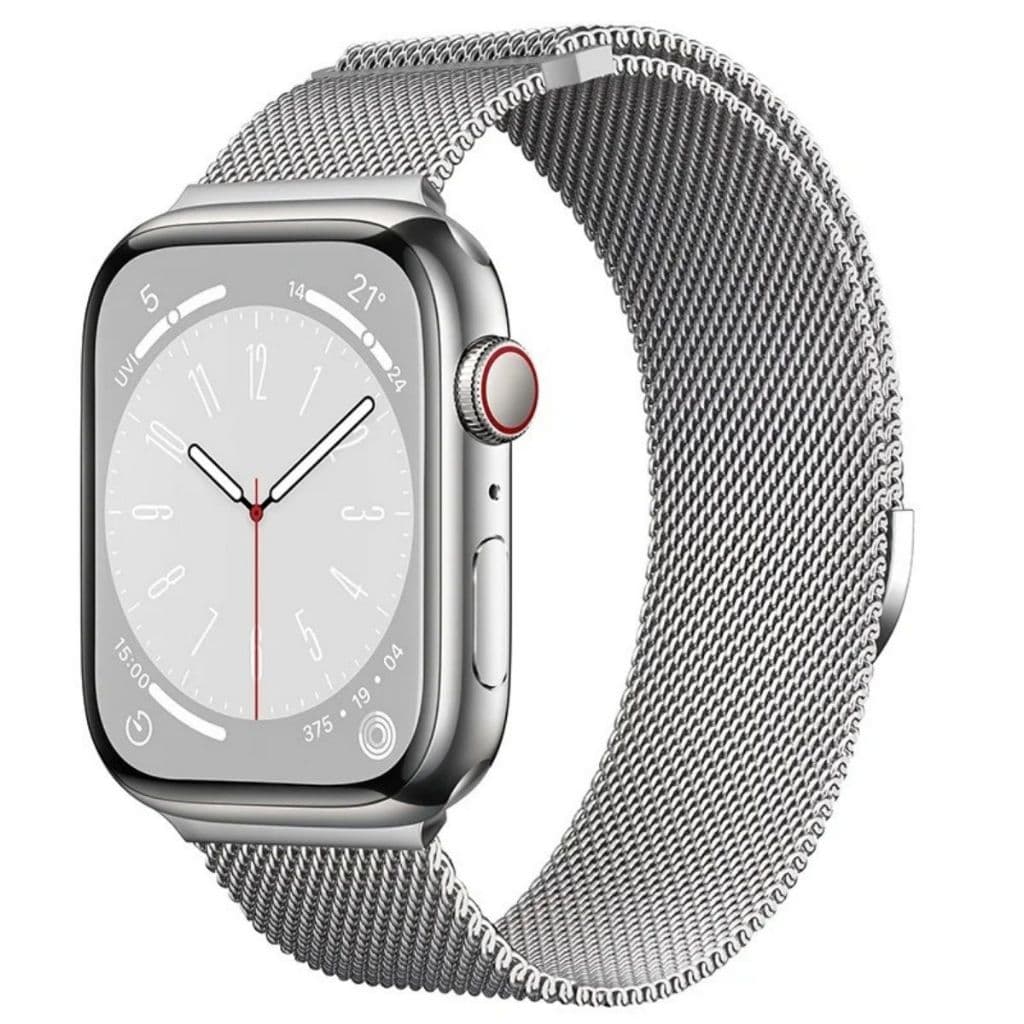 Pulseira Milanese Aço Inox Compatível Apple Watch Ultra 49mm Metal Ajustável Smartwatch
