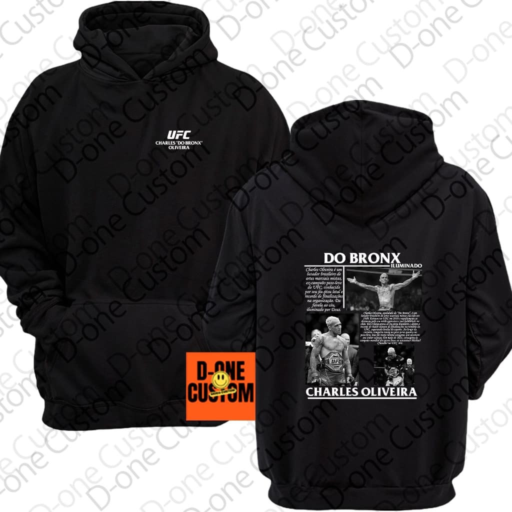 Moletom Blusa de Frio Do Bronx Homenagem Exclusiva Lutador UFC Atleta Brasileiro Charles Oliveira