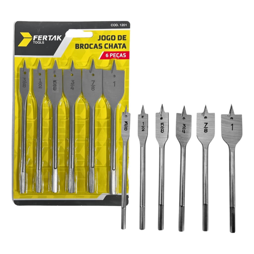 JG DE BROCAS 6 PCS (CHATA) PARA MADEIRA FERTAK