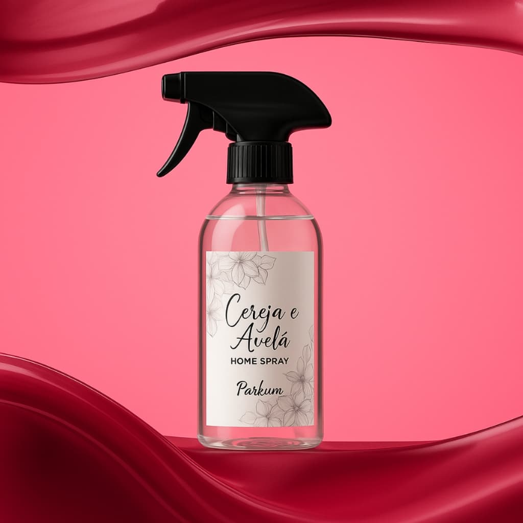 Home Spray Ambiente Casa Tecido Água Perfumada Aromatizador Borrifador 500ML Cereja Avelã