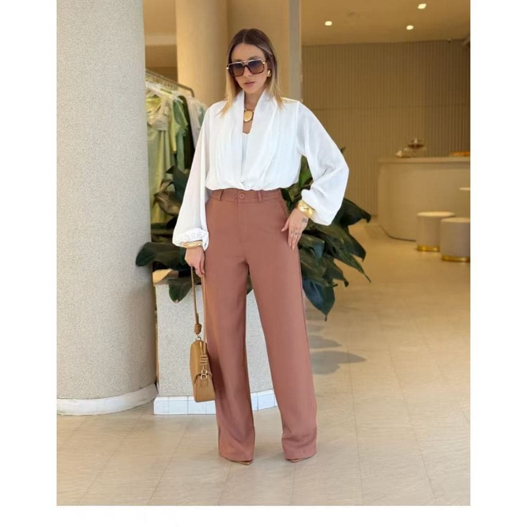 Calça Pantalona Feminina Alfaiataria Premium
