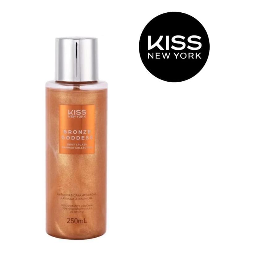 Body Splash Kiss New York Várias Fragrâncias Desodorante Colónia Com Micropartículas de Brilho 250mL