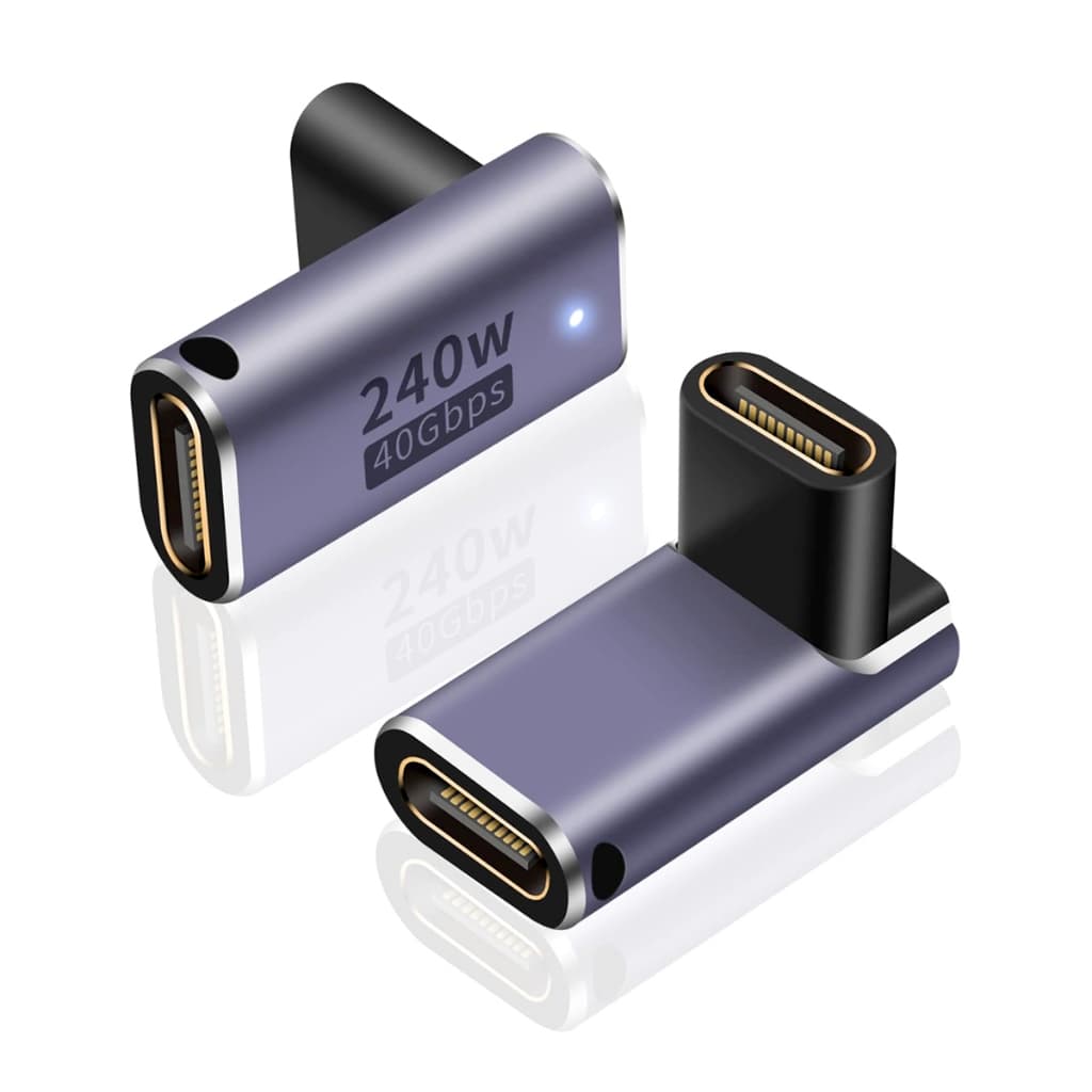 Adaptador HIFI Fêmea Fêmea Em Angulo 90 Transversal Usb Tipo C