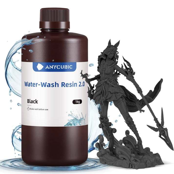 Resina para Impressora 3d Preta Original Anycubic Lavável em Agua