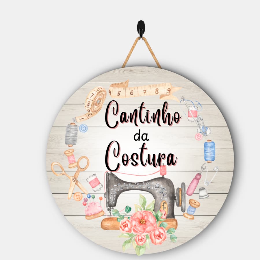 Enfeite de Porta Costura Artesanato enfeite 20cm mdf Semi brilho Perfeito