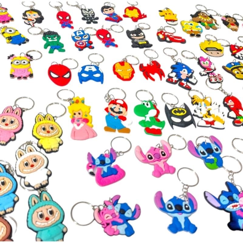 kit 10 Chaveiros emborrachados  infantil personalizados