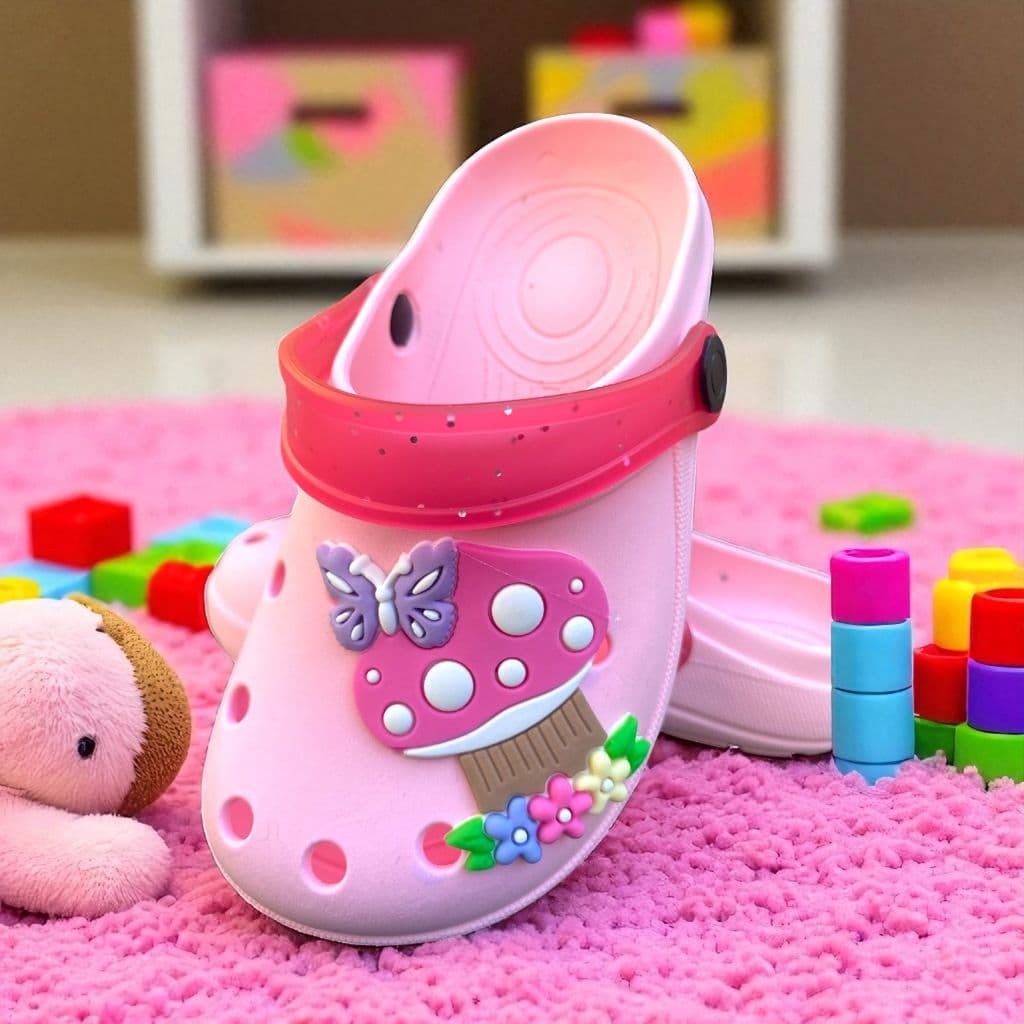 Sandália Babuche Infantil Cogumelo Encantadol eve, antiderrapante, confortável e divertido