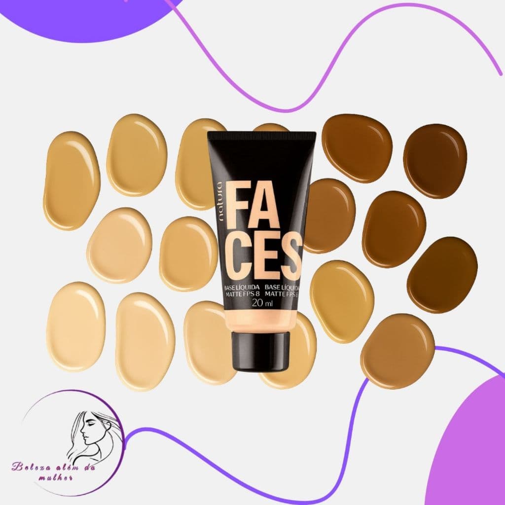 Base Líquida Checkmatte Faces Natura 20ml – Acabamento Matte, Controle da Oleosidade e Textura Leve