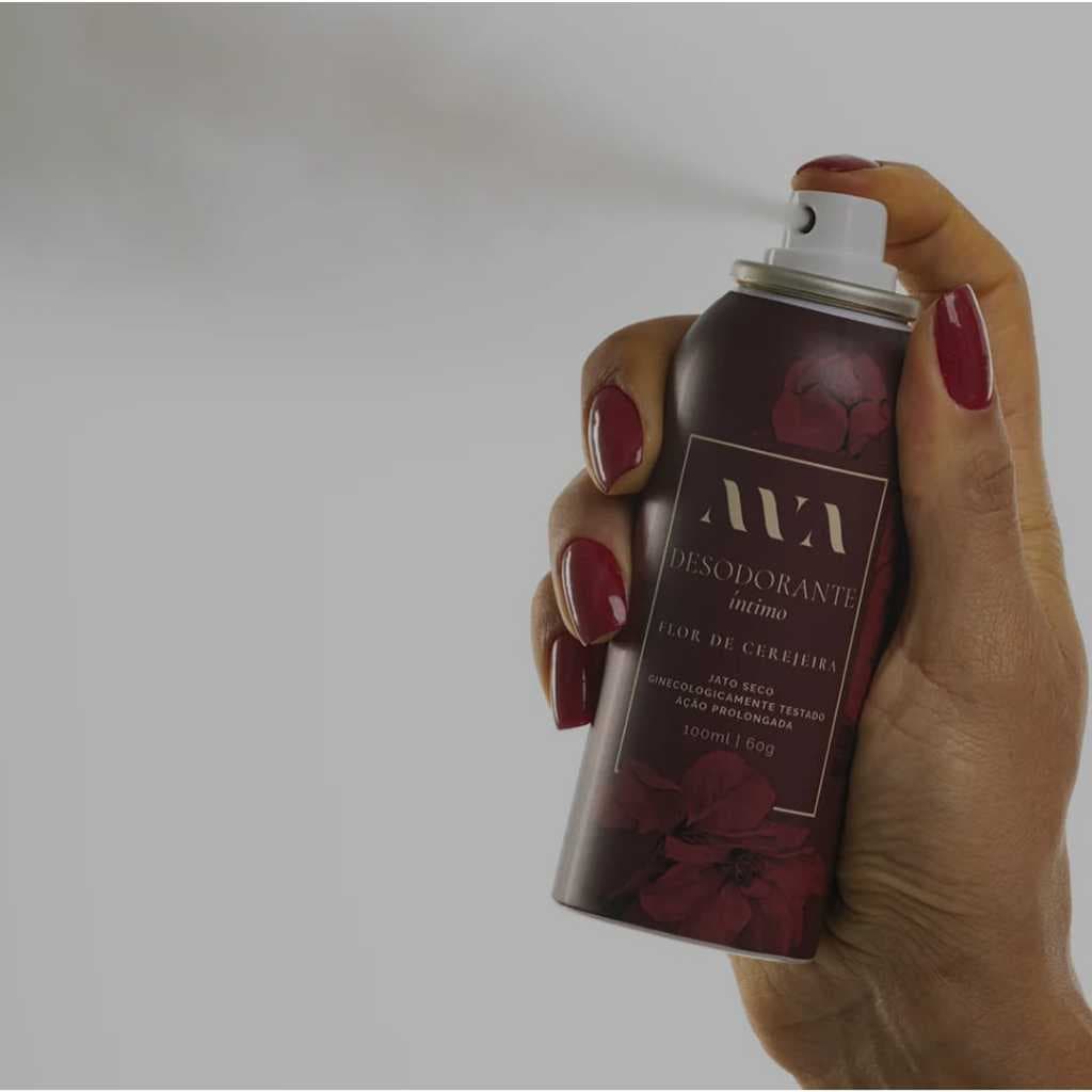 Desodorante Íntimo Spray100ml Flor de Cerejeira jato seco ação prolongada testado ginecológicamente