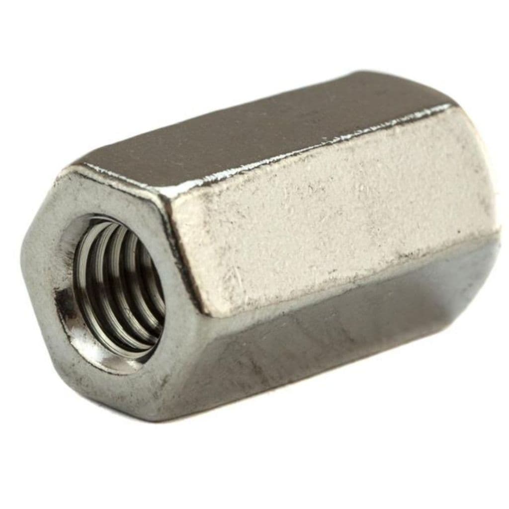Porca Prolongadora M10 - 10mm  Zincada - 2 Unidades