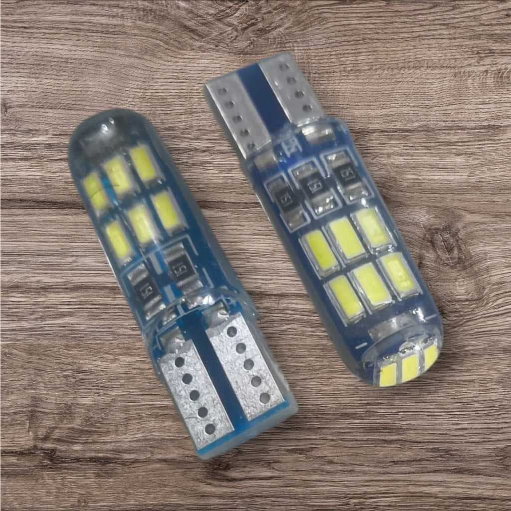 Par De Lâmpadas Led T10 Meia Luz (W5W) 12V Branca