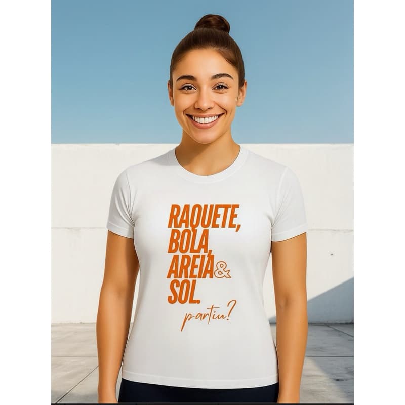 BaBy Look Beach Tennis Feminina dry fit Proteção Solar Térmica Camiseta