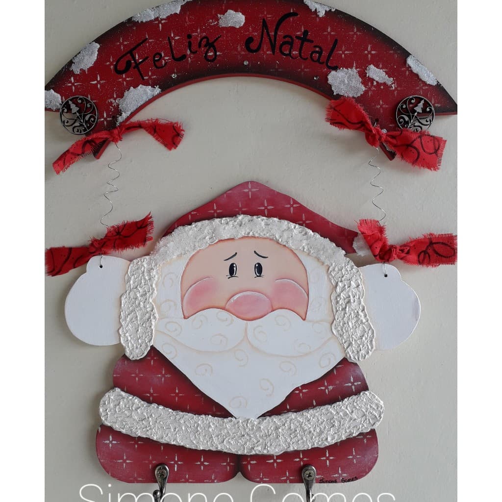 Porta chaves natalino, enfeite decorativo de parede, natal