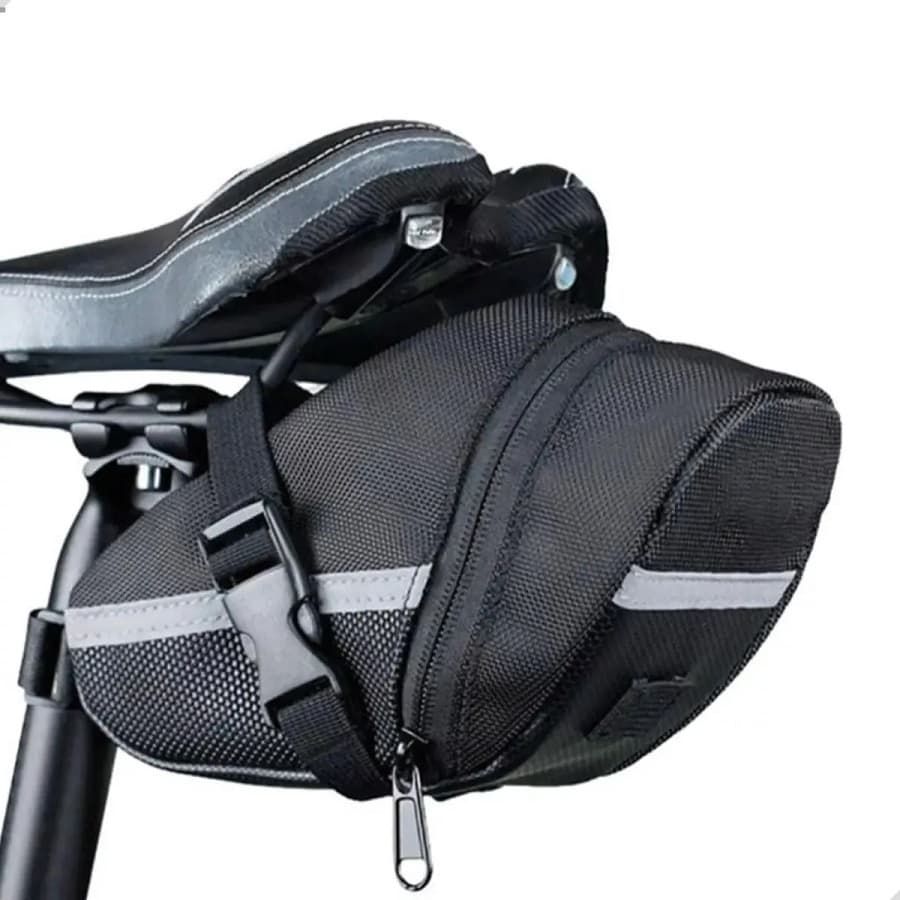 Bolsa Porta-objetos Para Selim Bike Com Ziper Cor Preto