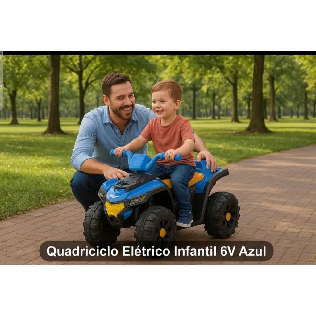 Quadriciclo Infantil Elétrico 6v Com Luz Unitoys Cor Azul Voltagem Do Carregador 110v/220v
