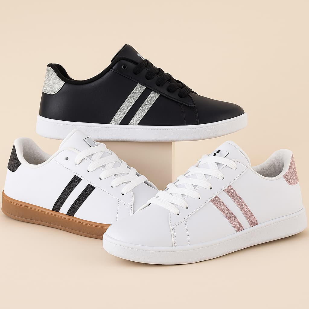 Tênis Casual Feminino – 3 Cores Disponíveis  Conforto e Estilo para o Dia a Dia
