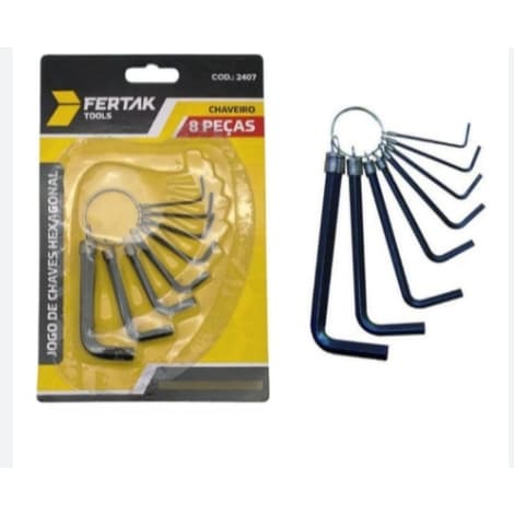 JG CHAVEIRO HEXAGONAL 8 PCS FERTAK