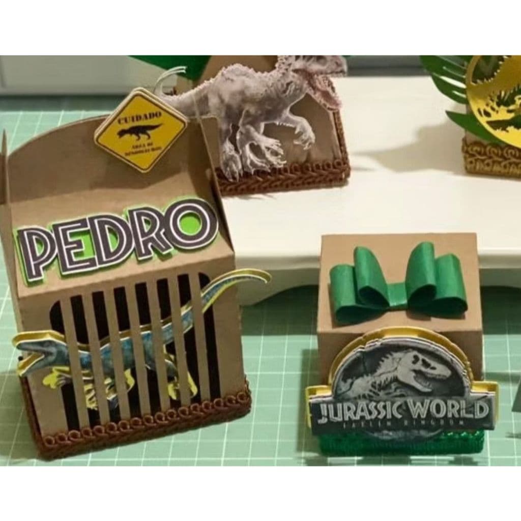 Kit Festa Luxo 10 Peças Dinossauro - Jurassic Park - Jurassic World - lembrancinha de festa
