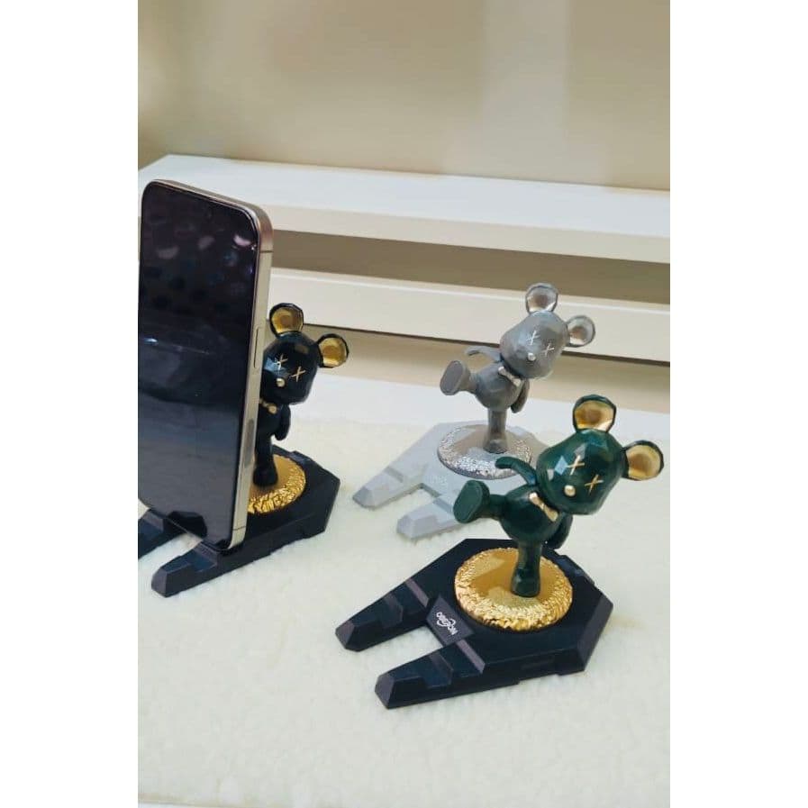 Suporte de Celular Tablet De Mesa Urso Mouse Enfeite Presente Criativo para Mesa Portátil