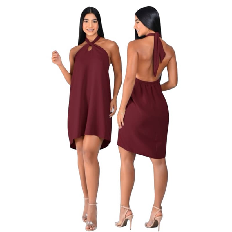 Vestido Feminino Leve de crepe Dunas Casual elegante Costa-nua vestido mid moda verão