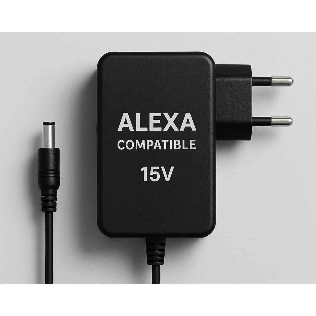 Fonte 15V 1.2A P/ Alexa Echo Show 5 / 8 – Carregador Plug 5.5x2.1mm